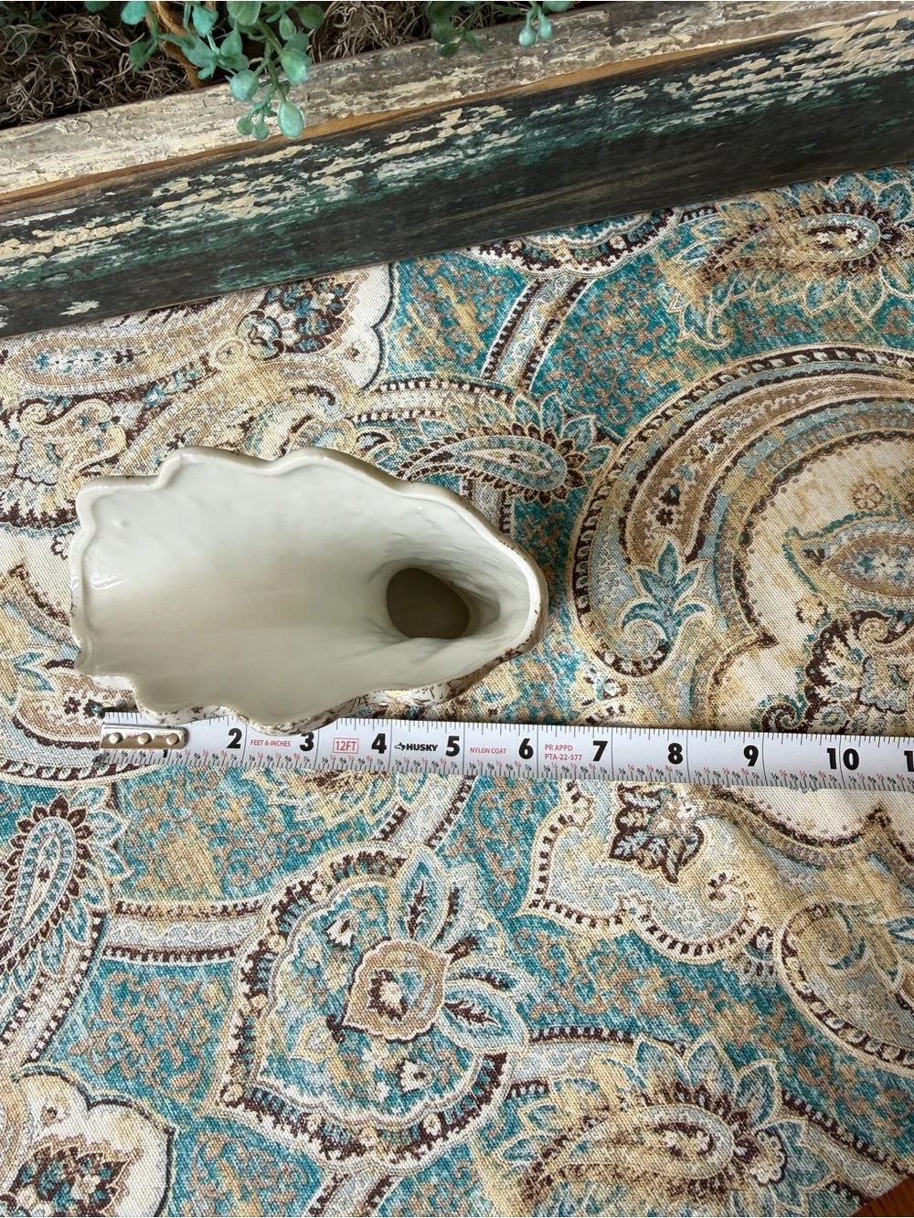 Swan Vase Pink Roses Gold Trim Vintage Ceramic Planter Vase Cottage Chic - Picture 6 of 9